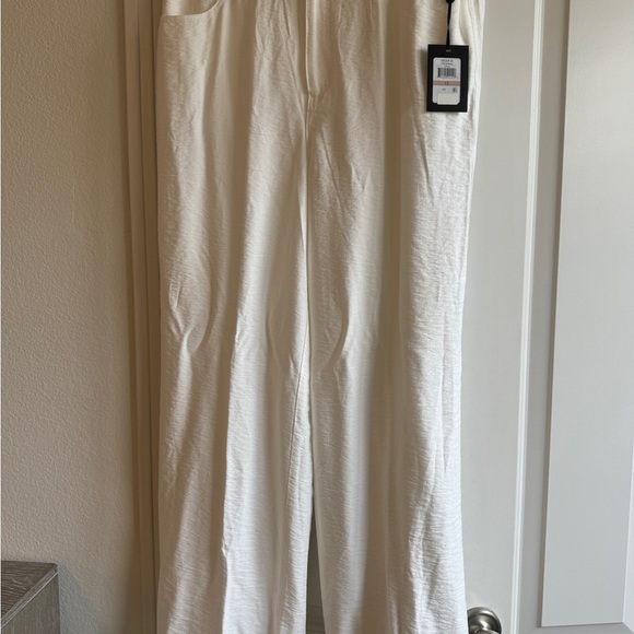 DKNY High Waisted Crinkle Texture Pants NEW - Picture 6 of 9